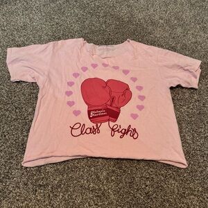 Melanie Martinez Class Fight Pink Tee Crop Top Handcut Hot Topic